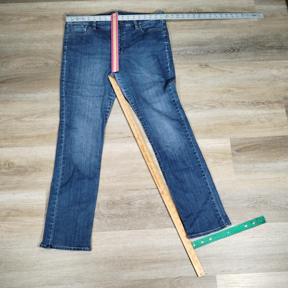 Lauren Ralph Lauren Premium Straight Jeans Sz 14 (35×30.5) Blue Casual Highrise - Picture 8 of 8